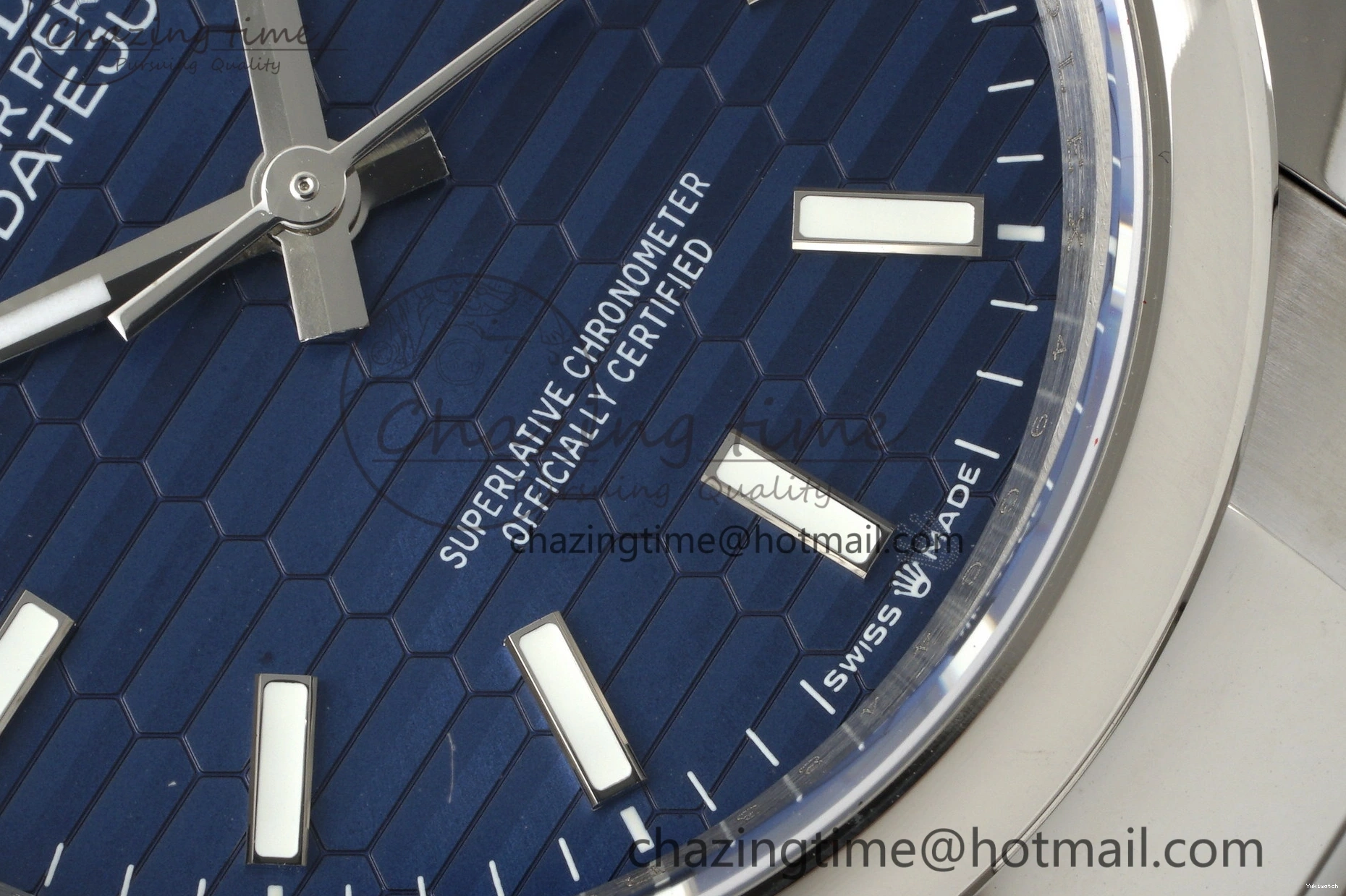 Steel Oyster DateJust 36 Textured Dial V2 on 904L JDF Blue VR3235 SS Bracelet 0228